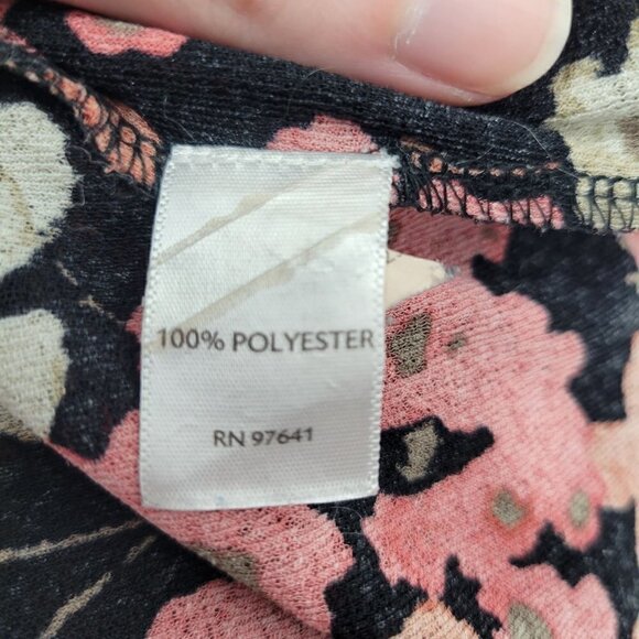 J. Jill Women's Floral Gathered Front Square Neckline 3/4 Sleeve Blouse Size S - Picture 8 of 10